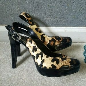 Leopard Platform Heels